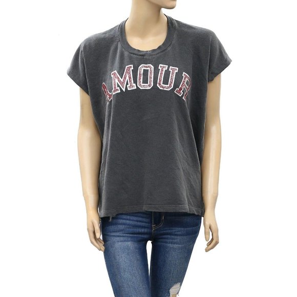 Zadig & Voltaire Portland Amour Sweatshirt Pullover Top Oversized XS New - Picture 1 of 4